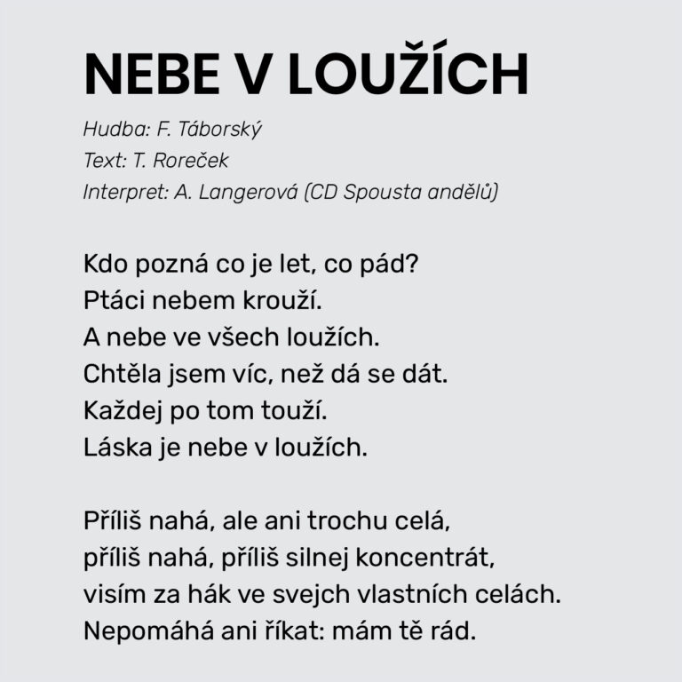 NEBE V LOUŽÍCH