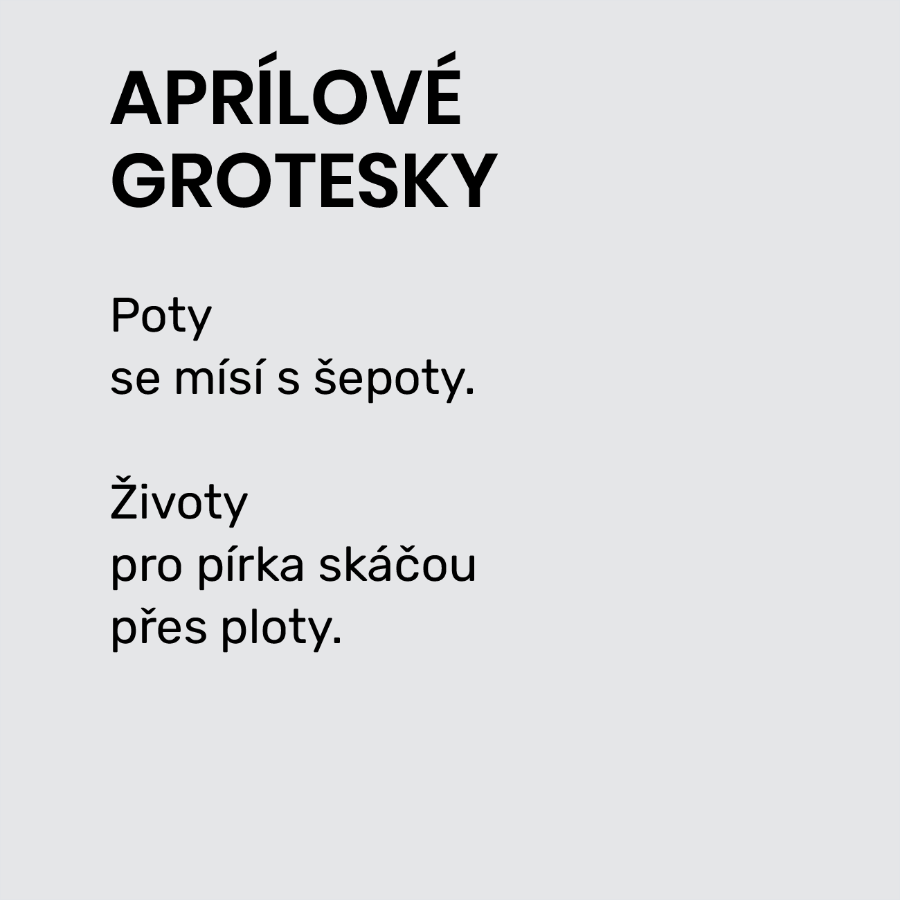 APRÍLOVÉ GROTESKY