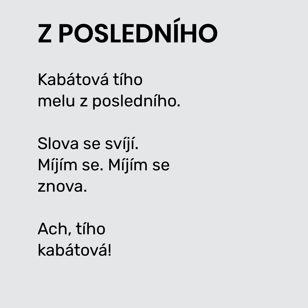 Z POSLEDNÍHO