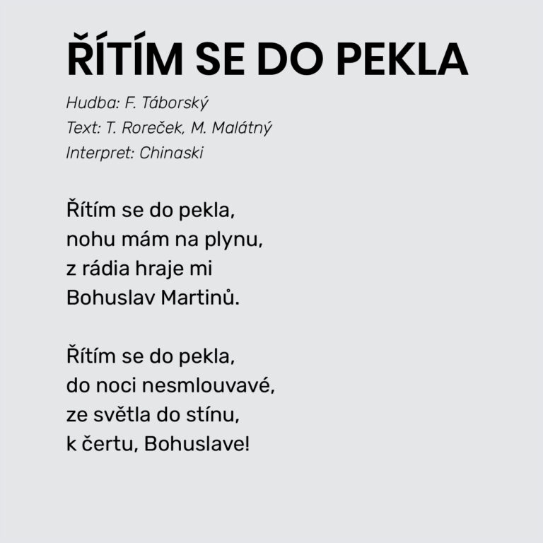 ŘÍTÍM SE DO PEKLA