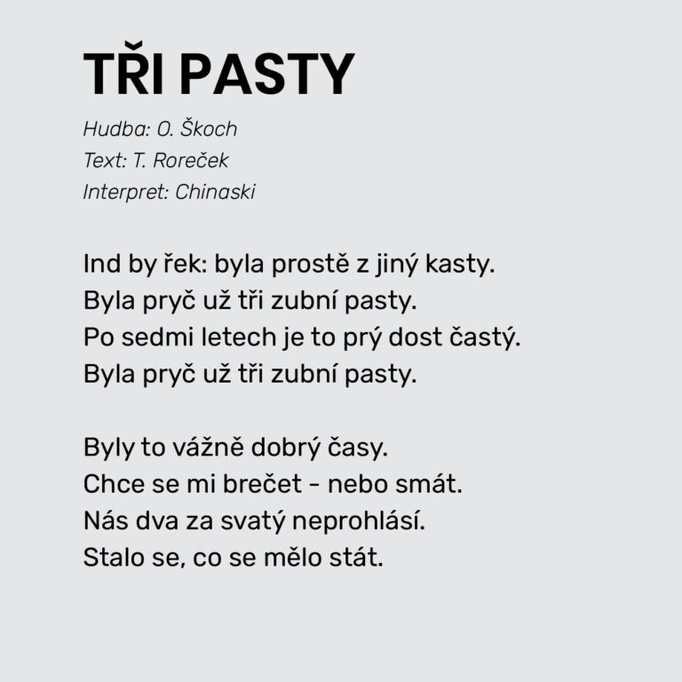 TŘI PASTY