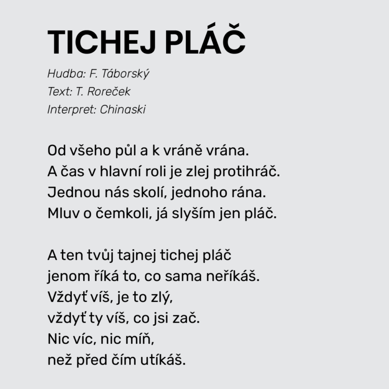 TICHEJ PLÁČ