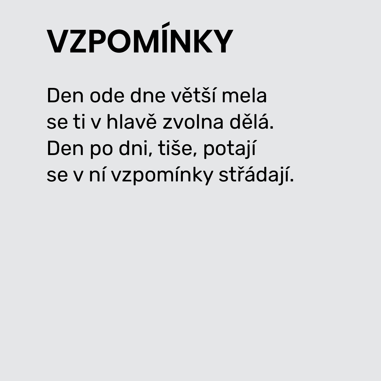VZPOMÍNKY