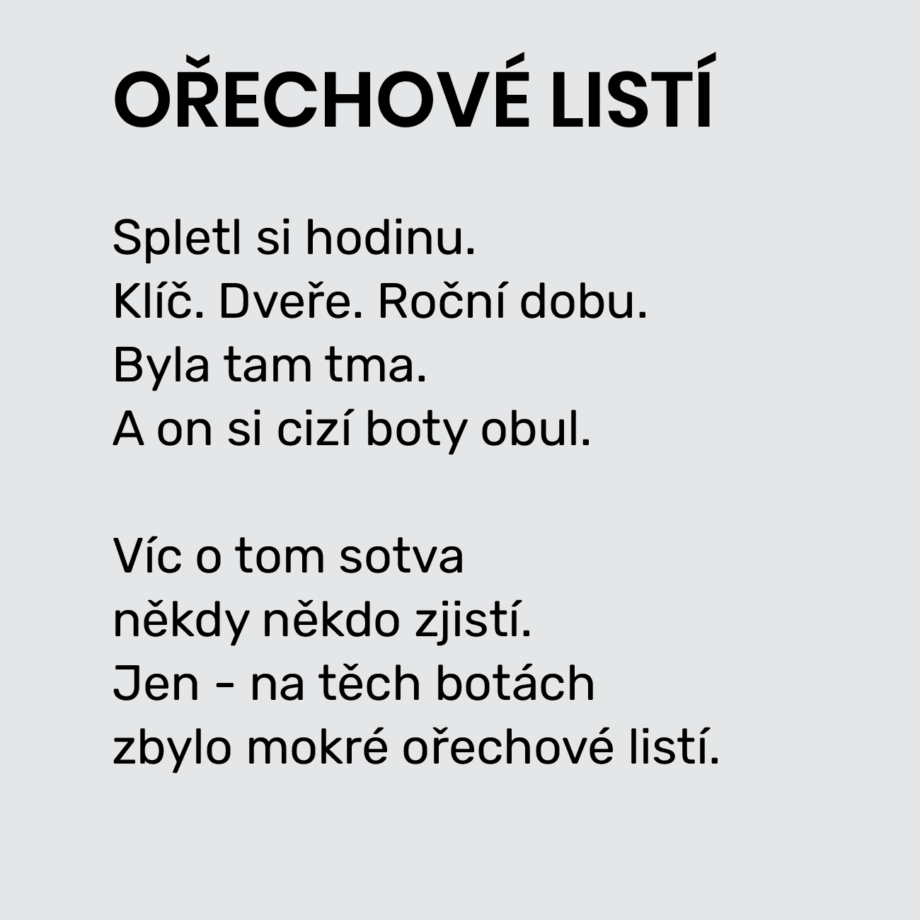 OŘECHOVÉ LISTÍ