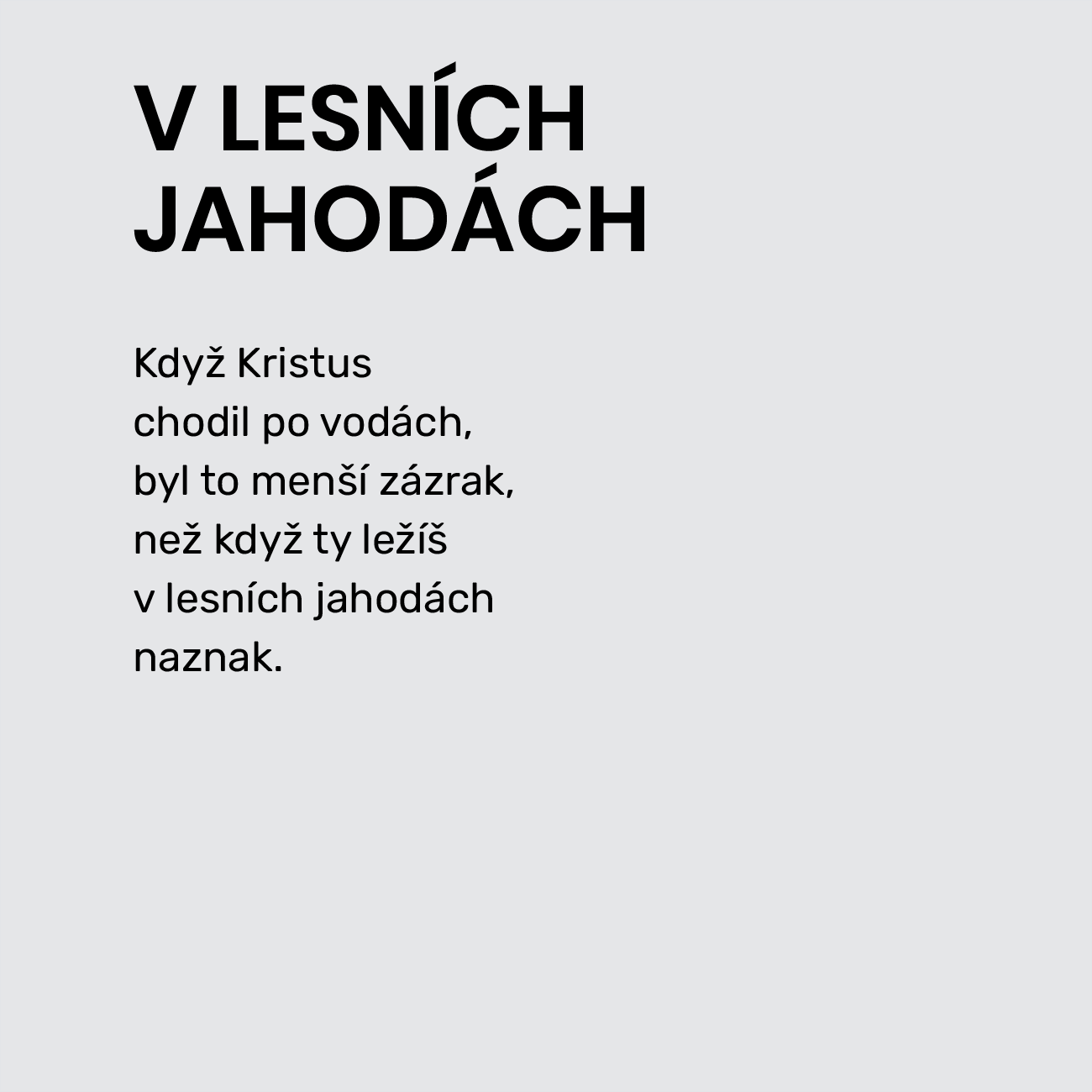 V LESNÍCH JAHODÁCH