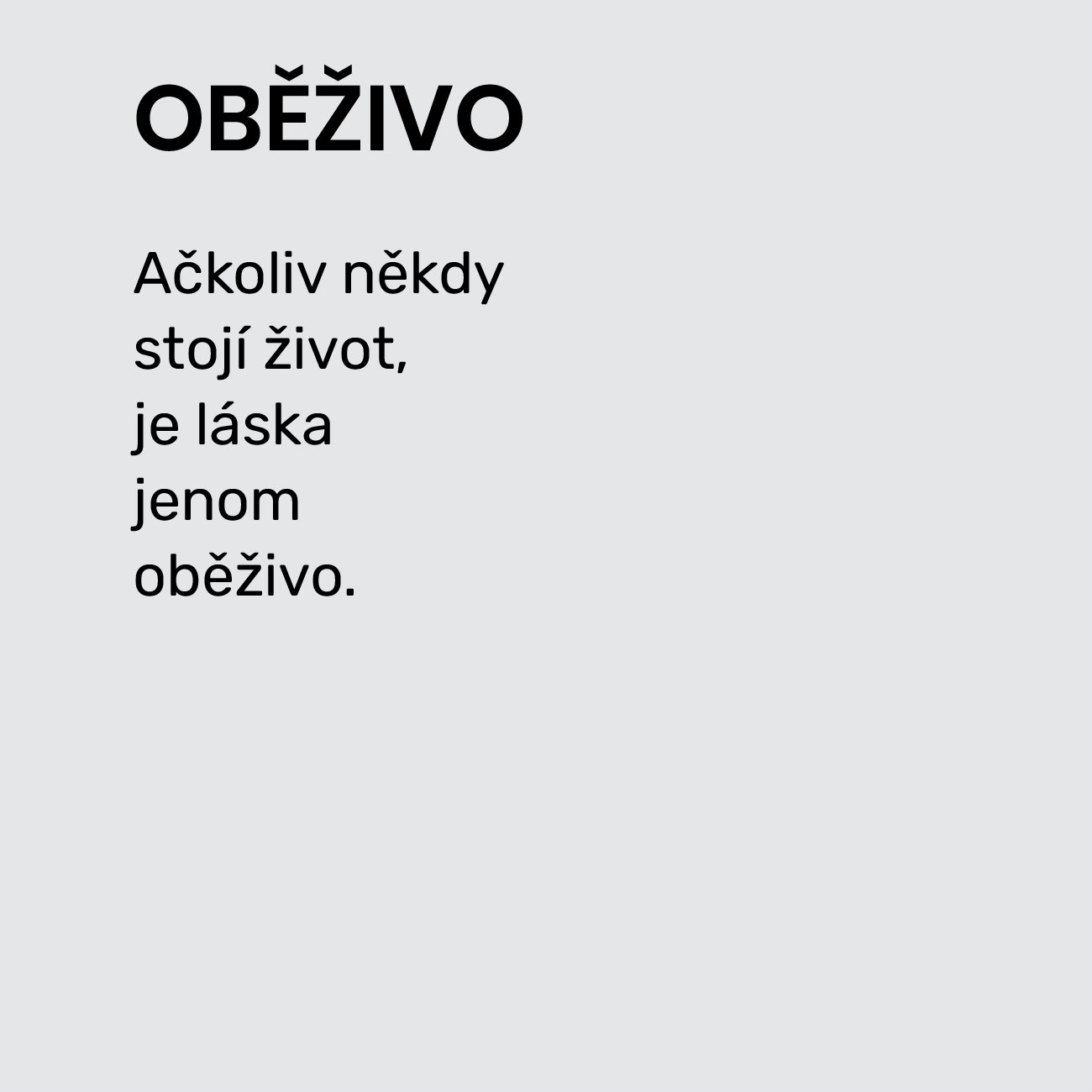 OBĚŽIVO